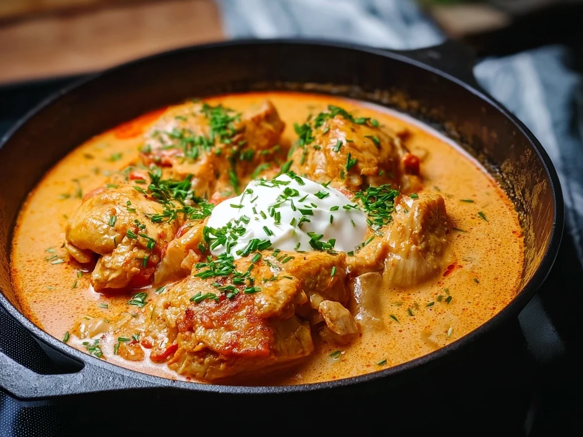Paprikahuhn Rezept: Klassisch, einfach & lecker - Beitragsbild