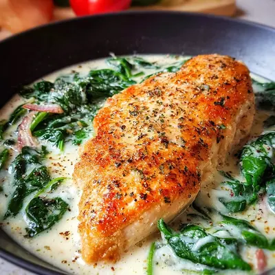 Parmesan-Hähnchen mit Spinat: Einfaches Soulfood