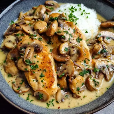 Parmesanhähnchen mit Pilzen Cremig & Schnell