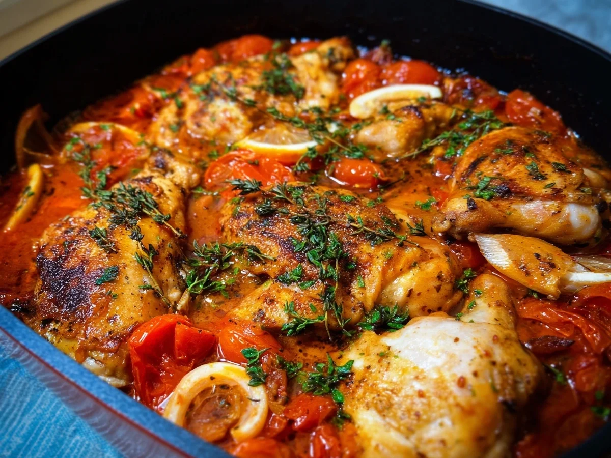 Pollo Cacciatore: Italienisches Familienhähnchen - Beitragsbild
