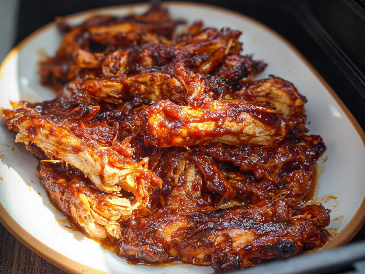 Pulled Chicken aus dem Airfryer: Zart, Saftig & BBQ-Aroma - Beitragsbild