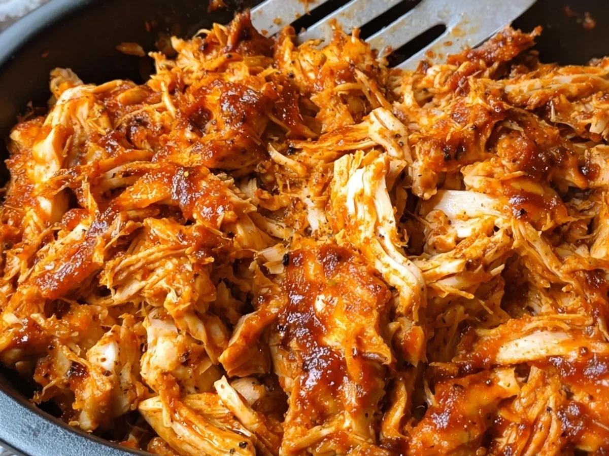 Pulled Chicken aus dem Backofen: Einfach & Saftig - Beitragsbild