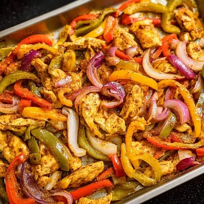 Schnelle Chicken Fajitas vom Blech: Fixes Abendessen
