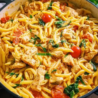 Schnelle cremige One-Pot-Pasta mit Hähnchen