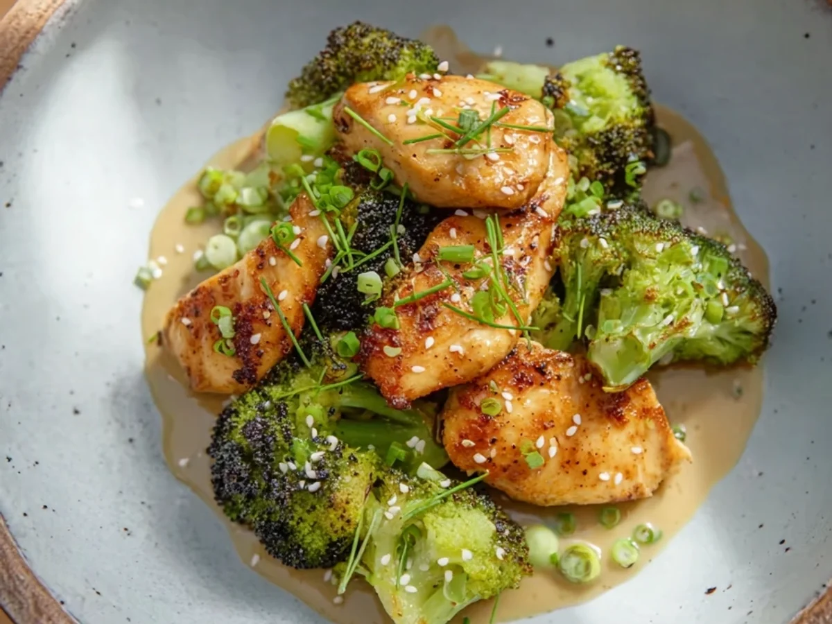 Schnelle Hähnchen Brokkoli Pfanne Low Carb fix - Beitragsbild