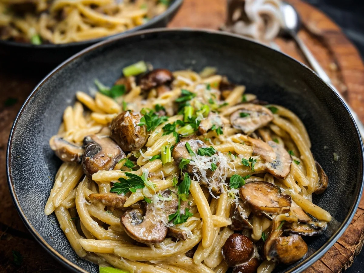 Schnelle Pilzpasta: Cremig, Lecker & Einfach Zubereitet - Beitragsbild