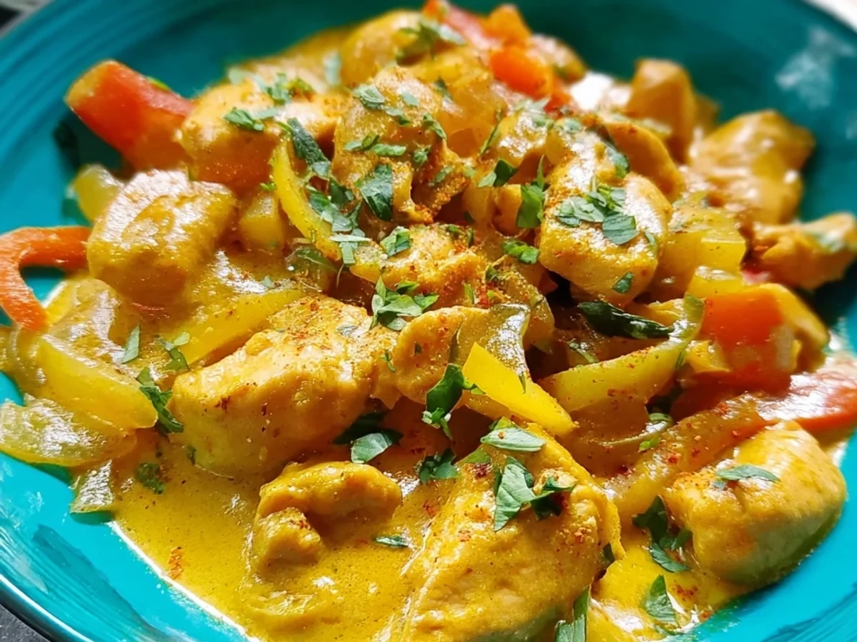 Schnelles Hähnchen Curry Geschnetzeltes in 30 Minuten - Beitragsbild