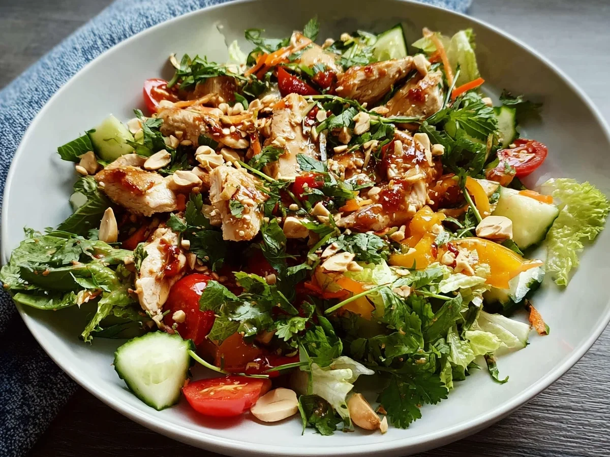 Thai-Salat mit Hähnchenbrust: Frisch & leicht - Beitragsbild