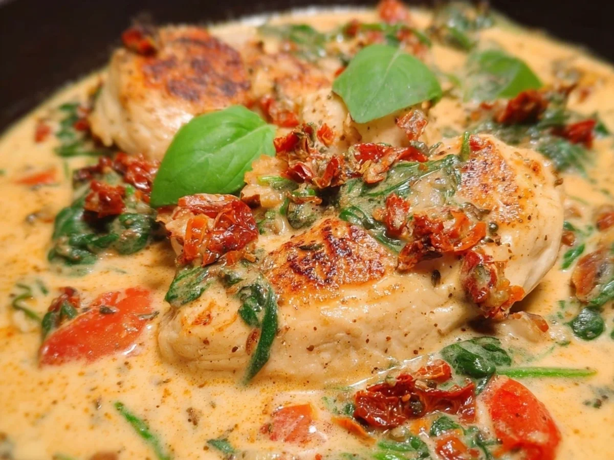Toskanische Hähnchenpfanne: Cremig, Low Carb & Herzhaft - Beitragsbild