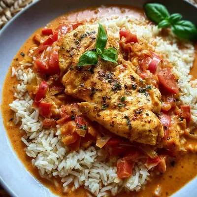 Zartes Hähnchen Reis Tomatensoße: Fitness Meal Prep